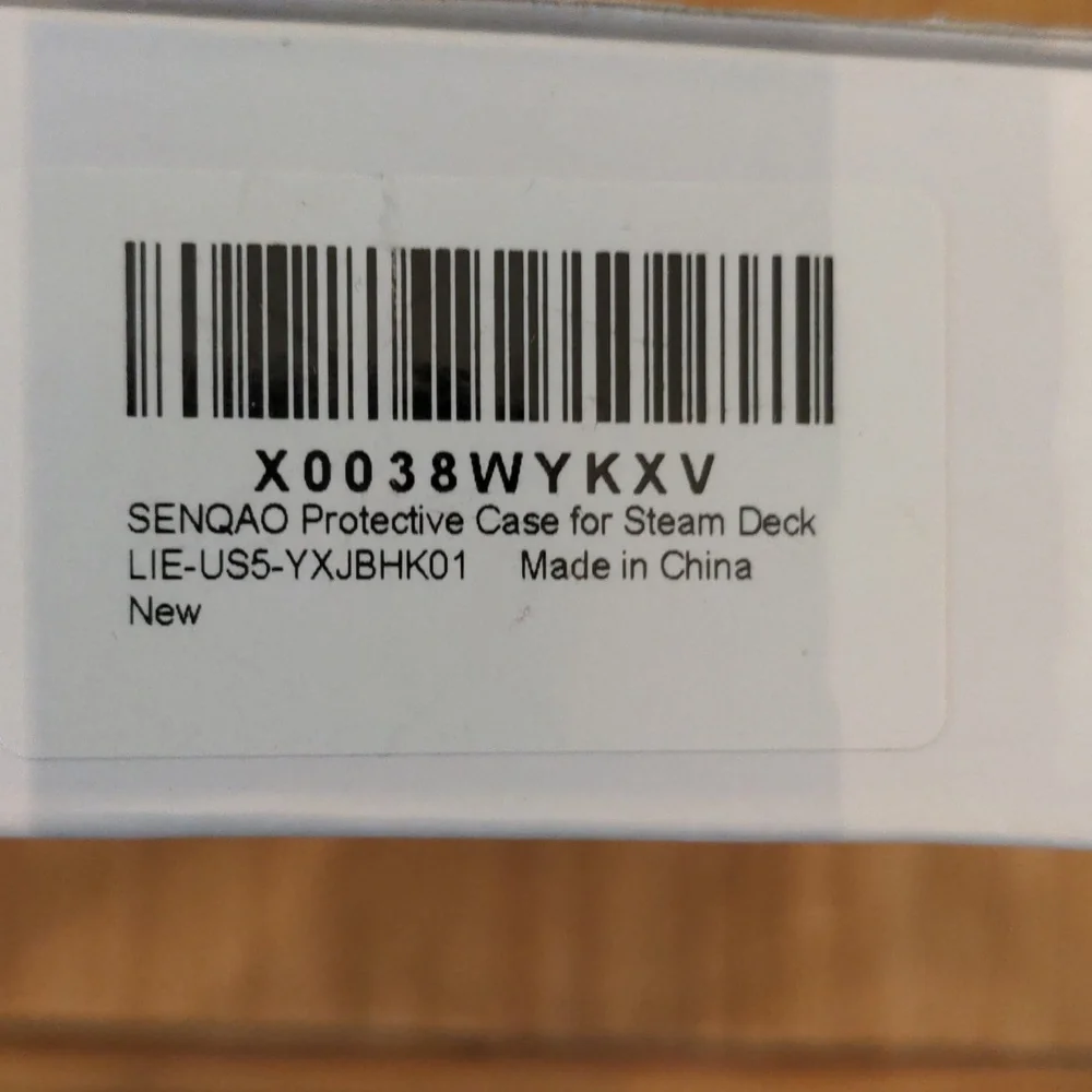 NIB SENQAO Black Protective Case For Back of Steam Deck, No Glass